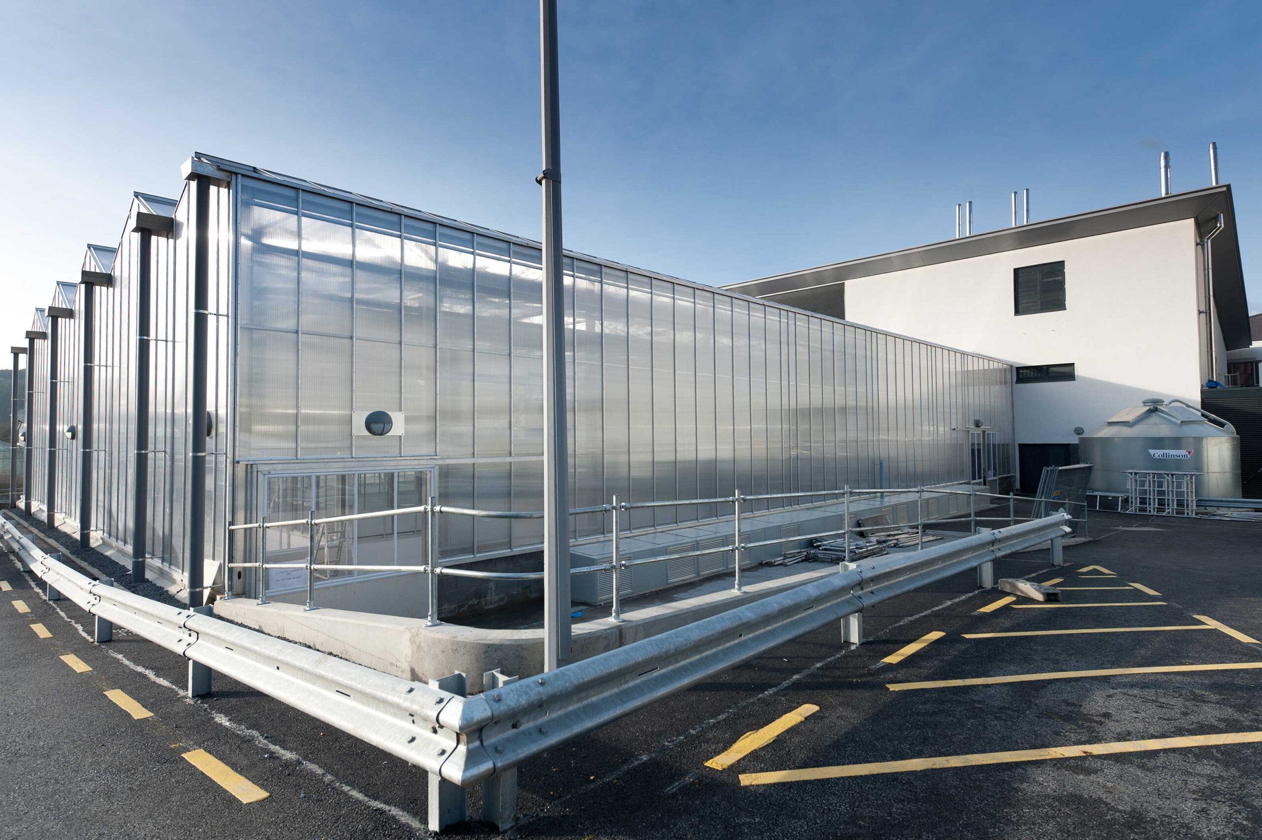exterior facility view of steel framed windows
